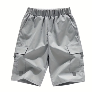 Pantalones Cortos de Tela de Sarga de Poliéster y Algodón al por Mayor, Pantalones Cortos de Playa para Niños, Ropa de Verano para Niños, Pantalones Cortos Tejidos de Secado Rápido, Perfectos para Actividades al Aire Libre - Product Image 5