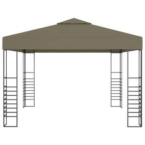 Gazebo de jardin taupe, auvent et pergola élégants pour la décoration extérieure - Product Image 2