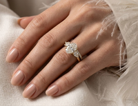 Bague de fiançailles à trois pierres en diamant ovale cultivé en laboratoire certifié IGI de 2,5 carats, or 14 carats, E-F VVS-VS, diamant ovale latéral, bague de mariée