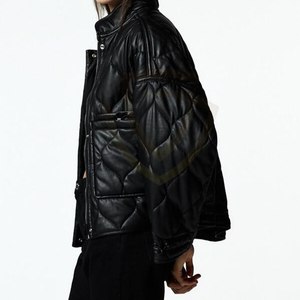 Chaqueta de Cuero para Mujer de la Mejor Calidad, Transpirable, con Cremallera Completa Personalizada, Cuero Genuino, Precio al por Mayor - Product Image 3