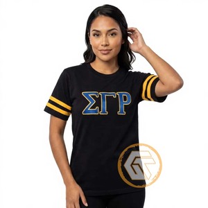 Camiseta Personalizada Sigma Gamma Rho para Mujer, Ropa de Sororidad, Informal, Verano, Algodón Jersey, Ecológica, Anti-UV, Alta Calidad - Product Image 1