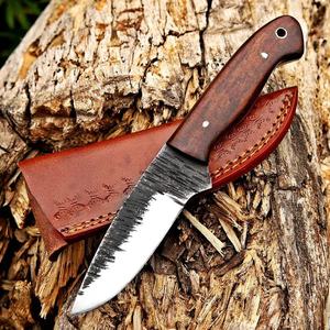 Couteau de chasse, de bushcraft, de camping et d'EDC à lame fixe en acier à haute teneur en carbone, manche en bois de rose, fabricant d'usine, OEM, marque privée - Product Image 5