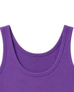Manufacturer Purple Sleeveless Tank <b>Top</b> With Mustard Yellow High Waist Shorts Women Casual Summer Two Piece Outfit Set Clothes - Product Image 2