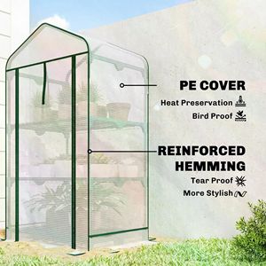 Grand lit de jardin moderne en acier et bois pour l'extérieur avec mini-serre en verre escamotable pour la croissance des plantes - Product Image 3