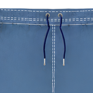 Pantalones Cortos de Rugby Azul Acero y Blanco con Cordón Ajustable, Cintura Elástica, Ribete en Contraste, Personalizables, Transpirables, para Entrenamiento Deportivo y Equipos - Product Image 5
