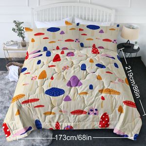 Set Copripiumino a 3 Pezzi con Motivo a Funghi, Misura Singola, Stampa Rosa e Gialla, 1 Copripiumino (173x218 cm) e 2 Federe - Product Image 6