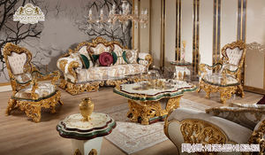 Teak Wood Polish <b>7</b> <b>Seater</b> Modern <b>Sofa</b> Set for Home Hand Carved Durable Living Room Furniture - Product Image 6