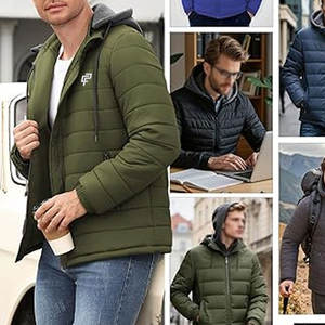 Chaqueta acolchada informal de alta calidad con relleno grueso para días de clima nevado, chaqueta de invierno - Product Image 6