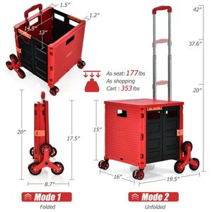 Carrello Portatile per Supermercato in Acciaio Inox e Alluminio, Robusto, con Superficie in Tessuto - Product Image 4