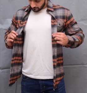Long Sleeve <b>Plaid</b> Pattern Spring Mens Casual Flannel <b>Shirt</b> with Custom Logo Wholesale Price - Product Image 1