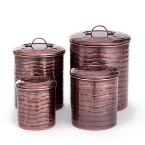 Ensemble de boîtes de cuisine en métal multifonctionnelles, rustiques, hermétiques et décoratives pour le stockage de la farine, du sucre et du thé - Product Image 6