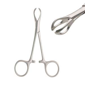 Lane DeBakey Atraumatic <b>Veterinary</b> <b>Instrument</b> 15.5cm (6") 1/2 Teeth Forceps Clamp CE Certified Class II Manual By Dentavex - Product Image 3