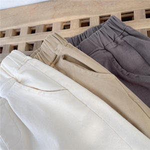 Pantalon en jean blanc délavé 100 % coton décontracté pour enfants garçons et filles, coupe longue et ajustée, éco-responsable, style décontracté chic - Product Image 6