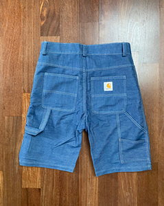 Shorts vintage Carhartt Carpenter à double genouillère, vêtements remis à neuf, shorts d'été en toile et en denim - Product Image 3