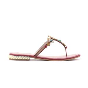 Maroon Fancy Flats Chappal confortable et élégant - Product Image 3