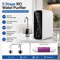 Purificador de Agua por Ósmosis Inversa de 5 Etapas con Precisión de 0.0001um, para Debajo del Fregadero, Ideal para Hogares Modernos, 15 Años de Experiencia en Fábrica, B2B
