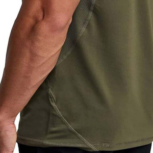 เสื้อกล้ามออกกำลังกายสีเขียวมะกอกสำหรับผู้ชาย แห้งเร็ว ระบายอากาศได้ดี เหมาะสำหรับฟิตเนส วิ่ง และเล่นกีฬา - Product Image 5