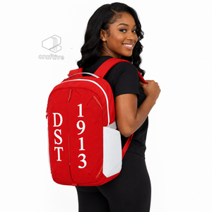 Delta | Sigma |   Sac à dos pour femme Theta Sorority, sac d'école et de voyage durable avec compartiment rembourré pour ordinateur portable, bretelles réglables - Product Image 3