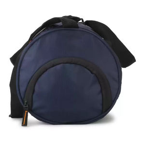 Unisex Navy Blue Water Resistant Nylon Duffel <b>Bag</b> Orange Zipper 20-<b>30L</b> Capacity Soft Handle Polyester for Fitness Training - Product Image 2