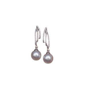 Boucles d'oreilles en perles d'eau douce de style français, luxe léger, tendance, rondes, légèrement imparfaites, bijoux - Product Image 5