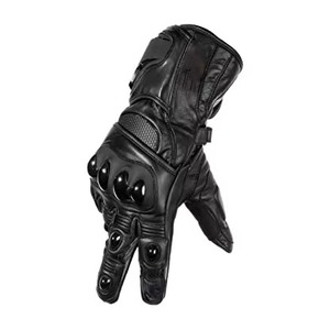 Leather <b>Full</b> Finger Riding Gloves Hook Loop Closure Winter Cycling Men's Motorcycle Gloves Anti <b>Slip</b> Hook Loop Closure Custom - Product Image 3