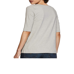 เสื้อยืดแขนสั้นทรงหลวมคุณภาพสูง ดีไซน์ใหม่สำหรับฤดูร้อน OEM ลายใหญ่  รับสกรีนโลโก้ แฟชั่นคอกลมสำหรับผู้หญิง - Product Image 2
