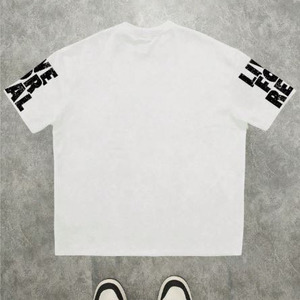 T-shirts pour hommes de haute qualité, 100% coton, imprimés DTG, motif lettres, tricotés, surdimensionnés, unisexes, logo personnalisé, poids lourd - Product Image 2