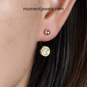 925 <b>Silver</b> <b>Stud</b> <b>Earrings</b> with Cubic Zirconia Smile Design Platinum Plated Luxury Belly Button Piercing Jewelry for Women - Product Image 5