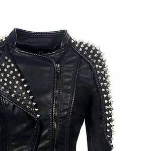 Outdoor Windproof Women <b>Leather</b> <b>Jacket</b> Bomber Style Streetwear Smooth Zipper Water Resistant Customized Logo <b>Leather</b> <b>Jacket</b> - Product Image 3