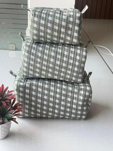 Travel-Friendly Eco-Friendly Cotton Toiletry Bag Large Medium Zipper <b>Cases</b> for <b>Organizer</b> Hand Quilted Cotton Vintage <b>Makeup</b> Bag - Product Image 1