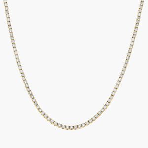 Collier tennis en diamants de laboratoire droits de 16 pouces en or blanc - Product Image 5