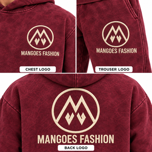 Survêtement Homme 2-en-1 Personnalisé en Gros OEM Streetwear Uni 100% Coton Délavé à l'Acide avec Capuche Sérigraphie DTF 3D Écologique - Product Image 5