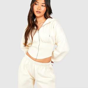 Survêtement pour femmes, respirant, deux pièces, tissu doux, extensible, adapté à l'entraînement physique, à la course à pied en plein air, aux promenades - Product Image 2