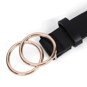 Cinturones de Cuero para Mujer de Alta Calidad OEM y ODM con Hebilla Doble de Acero y Logotipo Personalizado - Product Image 4