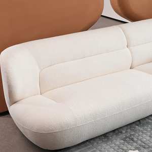 YP40116W stile moderno bianco soggiorno divano curva Design circolare per uso ufficio o camera da letto - Product Image 5