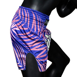 Pantalones Cortos de Muay Thai Geométricos Unisex, Pantalones de Kickboxing de Satén Premium, Cintura Elástica Alta, Ropa de Combate Transpirable - Product Image 2