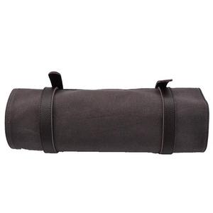 Dark Brown Canvas <b>Tool</b> <b>Roll</b> With Leather Straps And Brass Buckles Durable Equipment Storage Bag - Product Image 5