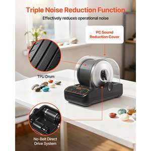 4-Speed 1-9 Day Timer <b>Rock</b> <b>Tumbler</b> Quiet Operation 3 lb Direct Drive Motor PC Sound Reduction Cover TPU Drum Polishing Polisher - Product Image 3