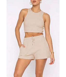 Shorts Deportivos Casuales de Cintura Alta para Mujer, Transpirables, con Cintura Elástica, de Poliéster de Alta Calidad para Verano - Product Image 2