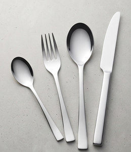 Juego de Cubiertos Minimalistas de Acero Inoxidable, Acabado Espejo, Aptos para Lavavajillas, Vajilla para Bodas - Product Image 1