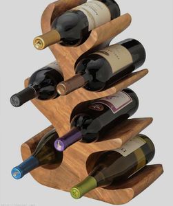 Wine holder premium bamboo decor decorative bottle <b>rack</b> sophisticated wine storage chic tabletop organiser elegant dining access - Product Image 1
