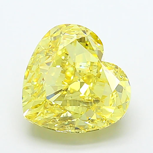 Diamante amarillo de corte corazón cultivado en laboratorio, piedra suelta para la fabricación de joyas - Product Image 2