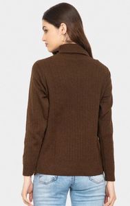 Robe pull longue élégante et décontractée à col montant épais, haut en tricot de qualité supérieure, fabriqué en Inde, prix de gros - Product Image 6
