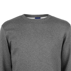 Sudadera de cuello redondo de felpa francesa gris sólida para hombre, de manga larga, informal, tipo jersey. - Product Image 6