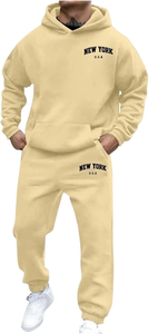 Conjunto Deportivo con Capucha para Hombre, Azul, Nueva York, EE. UU., Sudadera y Pantalones Largos de Algodón, Ropa Casual de Otoño - Product Image 3