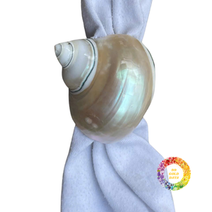 Elegante Anillo para Servilletas de Concha de Nácar Iridiscente con Diseño Brisa Marina, Duradero y Ecológico, Ideal para Regalo de Inauguración de Casa - Product Image 2