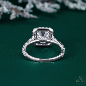Anillo de Compromiso con Diamante Ovalado de 1.5 Quilates, con Piedras Redondas Decorativas, Claridad VS1, Oro de 18k, Joyería Nupcial Certificada de Lujo - Product Image 3
