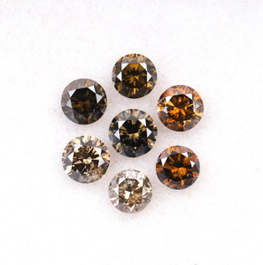 Diamant naturel de couleur fantaisie 3,0 - 3,5 mm, diamant brun rond taille brillant, diamant non monté pour la fabrication de bijoux, vente en gros - Product Image 5