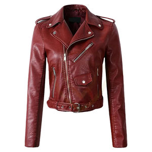 Vêtements en cuir pour femmes, mode streetwear, veste en cuir pour femmes - Product Image 1