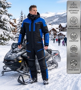 Mono de Esquí Impermeable, Transpirable y Cortavientos con Capucha, Traje de Snowboard con Costuras Selladas, Unisex, de una Pieza, para Moto de Nieve - Product Image 4